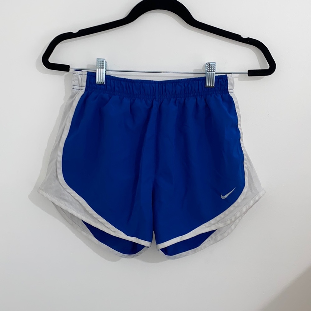 Blue and White Nike DriFit Shorts